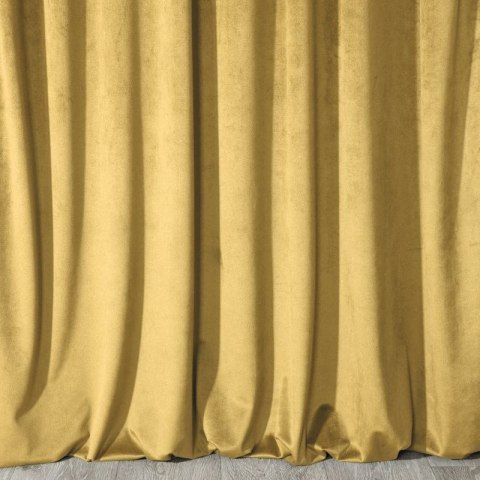Zasłona 140x300 musztardowa welurowa gotowa na taśmie Pierre Cardin 1 Zasłona 140x300 musztardowa welurowa gotowa na taśmie Pierre Cardin 1