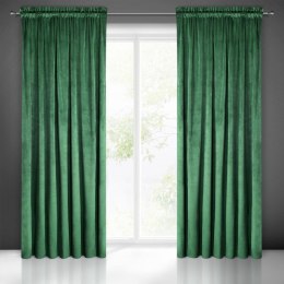 Zasłona 140x300 zielona ciemna welurowa gotowa na taśmie Pierre Cardin 1