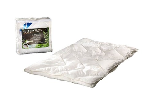 Kołdra antyalergiczna 140x200 Bamboo 1,10 kg biała z włóknem bambusa AMW Kołdra antyalergiczna 140x200 Bamboo 1,10 kg biała z włóknem bambusa AMW