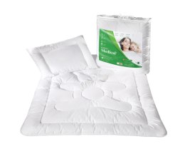 Kołdra dla dzieci 100x135 poduszka 40x60 Medical 600g+220g biała antyalergiczna AMW