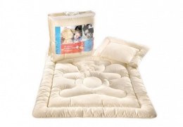 Kołdra dla dzieci 110x140 poduszka 40x60 ekrii 600g+220g bawełna 48% poliester 52% AMW