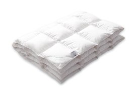 Kołdra puchowa całoroczna 70% 180x200 Basic+ biała 1500g AMZ