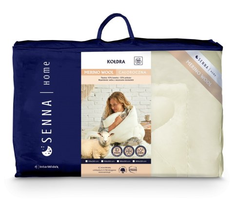 Kołdra wełniana 180x200 Merino Wool ekri 100% naturalna wełna owcza Inter Widex Kołdra wełniana 180x200 Merino Wool ekri 100% naturalna wełna owcza Inter Widex