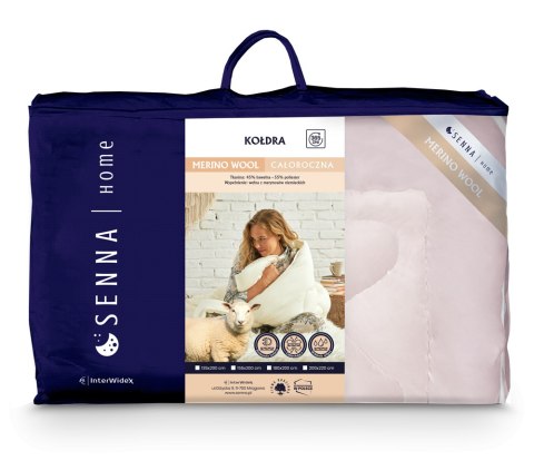 Kołdra wełniana 180x200 Merino Wool różowa 100% naturalna wełna owcza Inter Widex Kołdra wełniana 180x200 Merino Wool różowa 100% naturalna wełna owcza Inter Widex