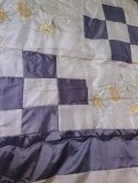 Narzuta dekoracyjna 220x240 + 2 poszewki wzór 1033 stalowo-kremowa Narzuta dekoracyjna 220x240 + 2 poszewki wzór 1033 stalowo-kremowa
