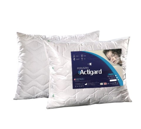 Poduszka antyalergiczna 50x60 Actigard 0,45 kg biała 100% bawełna wykończona substancją antybakteryjną Actigard AMW Poduszka antyalergiczna 50x60 Actigard 0,45 kg biała 100% bawełna wykończona substancją antybakteryjną Actigard AMW