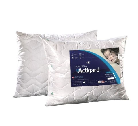 Poduszka antyalergiczna 50x80 Actigard 0,65 kg biała 100% bawełna wykończona substancją antybakteryjną Actigard AMW Poduszka antyalergiczna 50x80 Actigard 0,65 kg biała 100% bawełna wykończona substancją antybakteryjną Actigard AMW