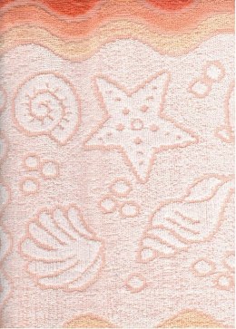 Ręcznik Flora Ocean 40x60 brzoskwiniowy bawełniany frotte 380 g/m2 Greno