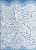 Ręcznik Flora Ocean 40x60 niebieski bawełniany frotte 380 g/m2 Greno Ręcznik Flora Ocean 40x60 niebieski bawełniany frotte 380 g/m2 Greno