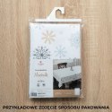 Bieżnik świąteczny wodoodporny 40x140 Velvet czerwony śnieżki z metalicznym zdobieniem TBN001/KSP/043/040140/1