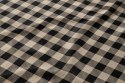 Koc narzuta z mikrofibry 130x170 beżowy czarny krata Retro Check Lato 24 Koc narzuta z mikrofibry 130x170 beżowy czarny krata Retro Check Lato 24