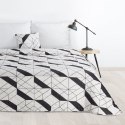 Narzuta dekoracyjna 170x210 Geo 1 kremowa czarna geometryczna D91 A Narzuta dekoracyjna 170x210 Geo 1 kremowa czarna geometryczna D91 A