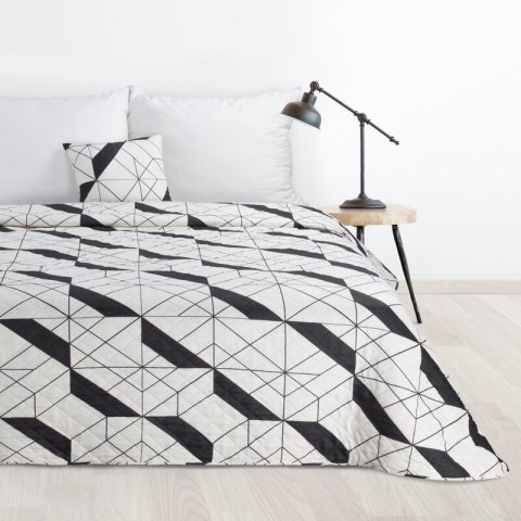 Narzuta dekoracyjna 170x210 Geo 1 kremowa czarna geometryczna D91 A Narzuta dekoracyjna 170x210 Geo 1 kremowa czarna geometryczna D91 A