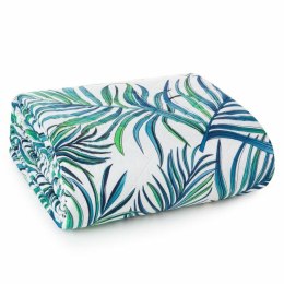 Narzuta dekoracyjna 170x210 Palms 2 biała turkusowa liście D91 A