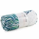 Narzuta dekoracyjna 170x210 Palms 2 biała turkusowa liście D91 A Narzuta dekoracyjna 170x210 Palms 2 biała turkusowa liście D91 A