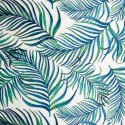Narzuta dekoracyjna 170x210 Palms 2 biała turkusowa liście D91 A Narzuta dekoracyjna 170x210 Palms 2 biała turkusowa liście D91 A