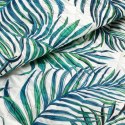Narzuta dekoracyjna 170x210 Palms 2 biała turkusowa liście D91 A Narzuta dekoracyjna 170x210 Palms 2 biała turkusowa liście D91 A