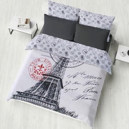 Narzuta dekoracyjna 200x220 Voyage Paris biała wieża eiffla dwustronna Lato 23