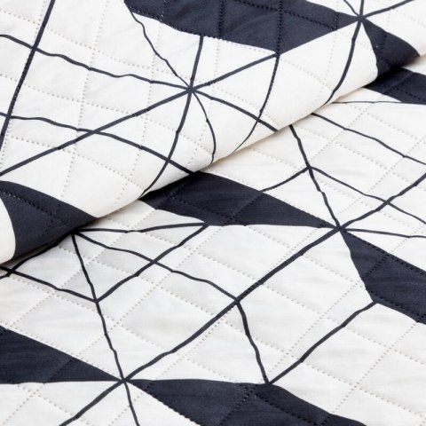 Narzuta dekoracyjna 220x240 Geo 1 kremowa czarna geometryczna D91 A Narzuta dekoracyjna 220x240 Geo 1 kremowa czarna geometryczna D91 A