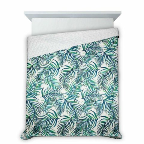 Narzuta dekoracyjna 220x240 Palms 2 biała turkusowa liście D91 A Narzuta dekoracyjna 220x240 Palms 2 biała turkusowa liście D91 A
