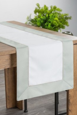 Obrus bieżnik 40x180 Sylvia naturalny oliwkowa lamówka Eurofirany