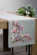 Obrus bieżnik 47x140 gobelinowy popielaty kwiaty 1214 Eurofirany Obrus bieżnik 47x140 gobelinowy popielaty kwiaty 1214 Eurofirany