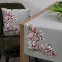Obrus bieżnik 47x140 gobelinowy popielaty kwiaty 1214 Eurofirany Obrus bieżnik 47x140 gobelinowy popielaty kwiaty 1214 Eurofirany