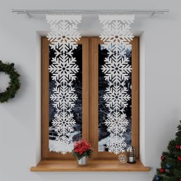 Panel świąteczny żakardowy gotowy 37x145 Śnieżynka biały BN1453/PBL/001/037145/1