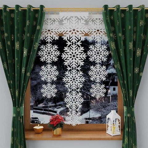 Panel świąteczny żakardowy gotowy 37x145 Śnieżynka biały BN1453/PBL/001/037145/1 Panel świąteczny żakardowy gotowy 37x145 Śnieżynka biały BN1453/PBL/001/037145/1