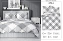 Pościel satynowa 180x200 4450 A biała szara kratka Home Satin 126 Pościel satynowa 180x200 4450 A biała szara kratka Home Satin 126