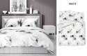 Pościel satynowa 180x200 4452 B biała zielona pudrowa liście monstery Home Satin 126 Pościel satynowa 180x200 4452 B biała zielona pudrowa liście monstery Home Satin 126