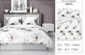 Pościel satynowa 180x200 4452 B biała zielona pudrowa liście monstery Home Satin 126 Pościel satynowa 180x200 4452 B biała zielona pudrowa liście monstery Home Satin 126