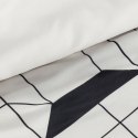 Pościel z mikrofibry 220x200 Geo 1 biała czarna geometryczna D91 A Pościel z mikrofibry 220x200 Geo 1 biała czarna geometryczna D91 A