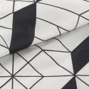 Pościel z mikrofibry 220x200 Geo 1 biała czarna geometryczna D91 A Pościel z mikrofibry 220x200 Geo 1 biała czarna geometryczna D91 A