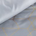 Pościel z mikrofibry 220x200 Geo 2 szara złota geometryczna D91 A Pościel z mikrofibry 220x200 Geo 2 szara złota geometryczna D91 A
