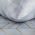 Pościel z mikrofibry 220x200 Geo 2 szara złota geometryczna D91 A Pościel z mikrofibry 220x200 Geo 2 szara złota geometryczna D91 A