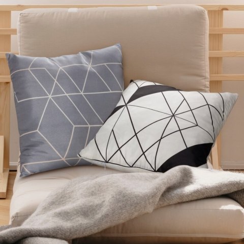 Poszewka dekoracyjna 40x40 Geo 2 szara złota geometryczna D91 A Poszewka dekoracyjna 40x40 Geo 2 szara złota geometryczna D91 A