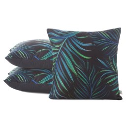 Poszewka dekoracyjna 40x40 Palm 01 czarna zielona liście D91 A