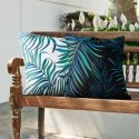 Poszewka dekoracyjna 40x40 Palm 02 biała turkusowaZ liście D91 A Poszewka dekoracyjna 40x40 Palm 02 biała turkusowaZ liście D91 A
