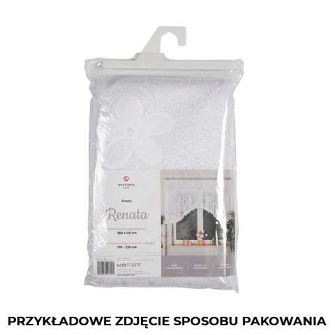 RENATA Firanka żakardowa gotowa, szerokość 500 x wysokość 150cm, kolor 001 biały 049885/FBL/001/500150/1 RENATA Firanka żakardowa gotowa, szerokość 500 x wysokość 150cm, kolor 001 biały 049885/FBL/001/500150/1
