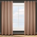 Zasłona 140x250 Adore miodowa gotowa na przelotkach D91 Zasłona 140x250 Adore miodowa gotowa na przelotkach D91