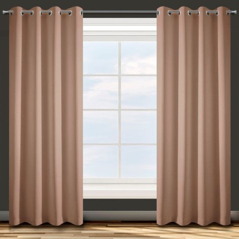 Zasłona 140x250 Adore miodowa gotowa na przelotkach D91 Zasłona 140x250 Adore miodowa gotowa na przelotkach D91