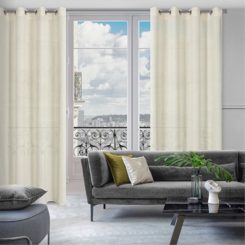 Zasłona 140x250 Lidia naturalna gotowa na przelotkach Eurofirany E11 Zasłona 140x250 Lidia naturalna gotowa na przelotkach Eurofirany E11
