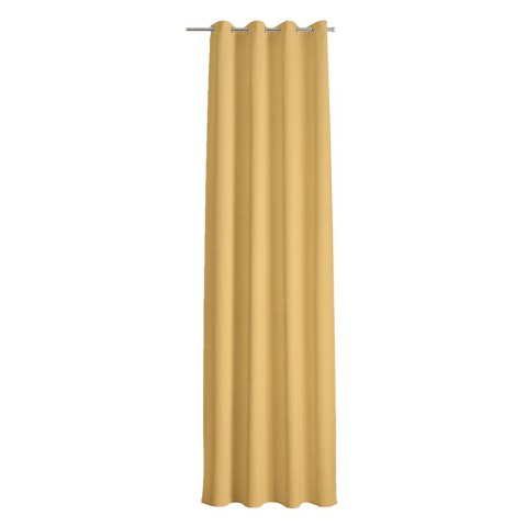 Zasłona zaciemniająca 135x260 blackout Dolce bananowa żółta jasna gotowa na przelotkach Lato 23 Zasłona zaciemniająca 135x260 blackout Dolce bananowa żółta jasna gotowa na przelotkach Lato 23