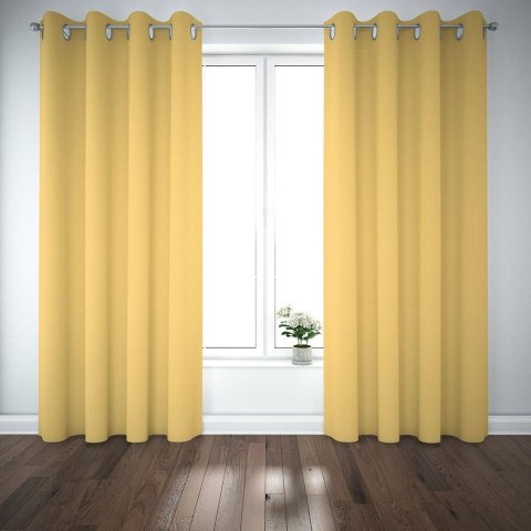 Zasłona zaciemniająca 135x260 blackout Dolce bananowa żółta jasna gotowa na przelotkach Lato 23 Zasłona zaciemniająca 135x260 blackout Dolce bananowa żółta jasna gotowa na przelotkach Lato 23