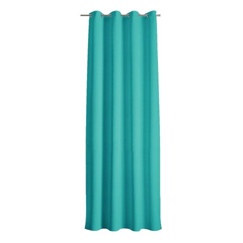 Zasłona zaciemniająca 140x250 blackout Dolce turkusowa gotowa na przelotkach Lato 23 Zasłona zaciemniająca 140x250 blackout Dolce turkusowa gotowa na przelotkach Lato 23