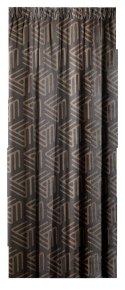 Zasłona zaciemniająca 140x260 Sofia Velvet czarna beżowa geometria gotowa na taśmie Lato 23 Zasłona zaciemniająca 140x260 Sofia Velvet czarna beżowa geometria gotowa na taśmie Lato 23