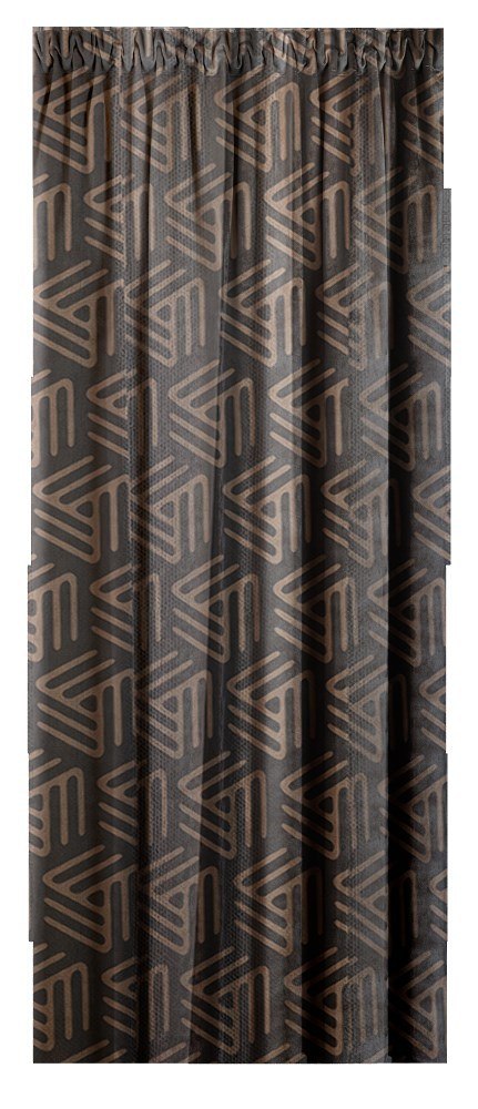 Zasłona zaciemniająca 140x260 Sofia Velvet czarna beżowa geometria gotowa na taśmie Lato 23 Zasłona zaciemniająca 140x260 Sofia Velvet czarna beżowa geometria gotowa na taśmie Lato 23