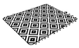 Dywan 120x160 Geometryczny czarny biały Home 2023
