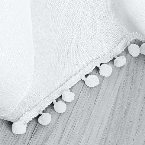 Firana 140x250 Pompoo biała gotowa na taśmie S23 Firana 140x250 Pompoo biała gotowa na taśmie S23
